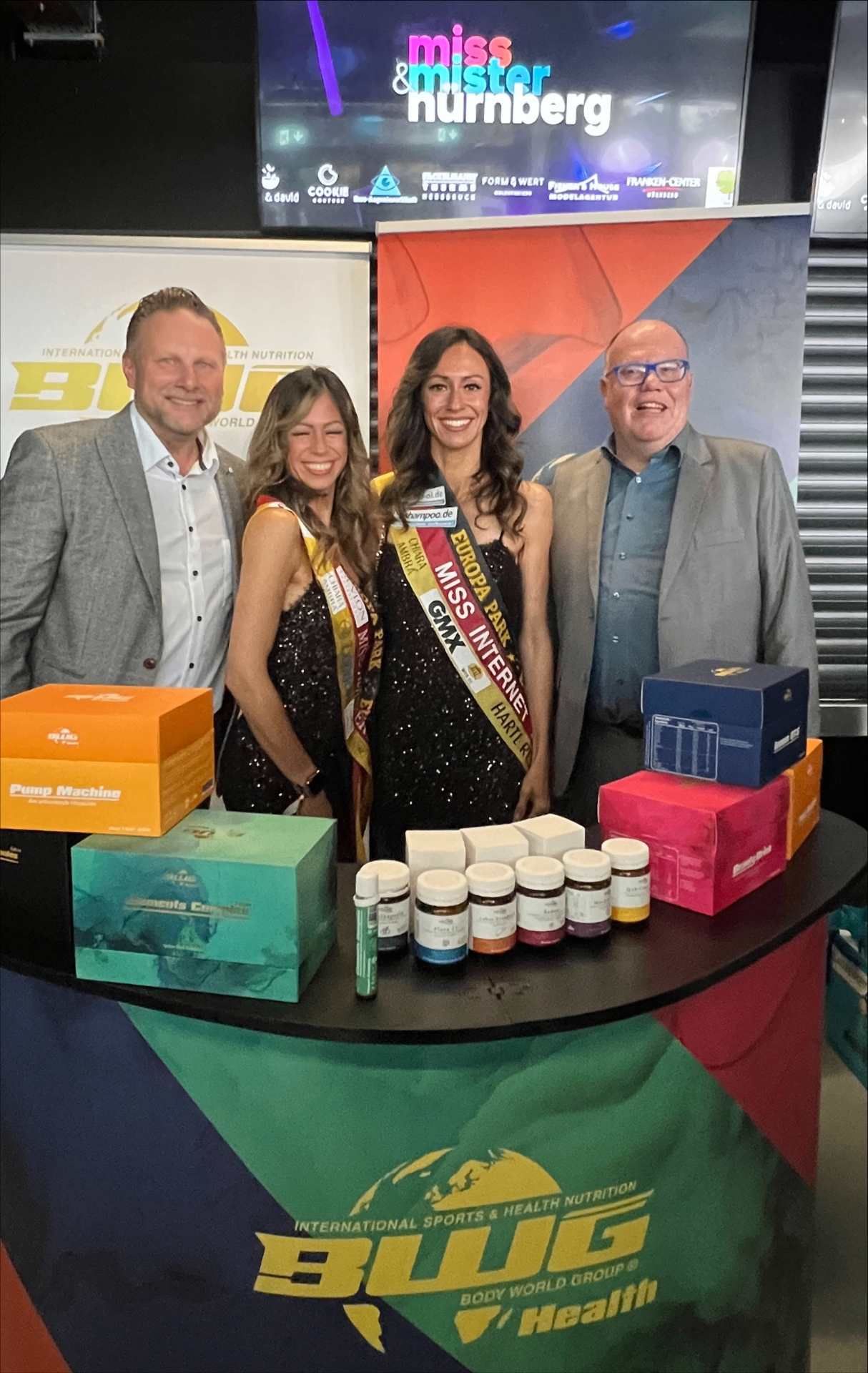 BWG Health Stand mit Produktauswahl beim Miss & Mister Nürnberg 2025